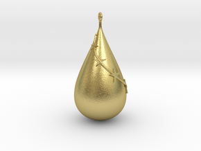 Rain Drop - Christmas Decoration in Natural Brass