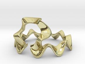 Cinnabar Ear Cuff in 18k Gold Plated Brass