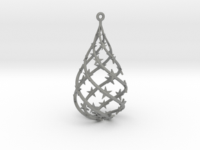 Water Drop - Christmas Tree Ornament in Gray PA12