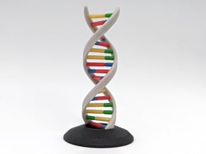 DNA Helix Desk Model Ornament in Glossy Full Color Sandstone