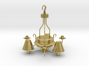 Printable Stylish Classical Chandelier in Natural Brass