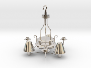 Printable Stylish Classical Chandelier in Rhodium Plated Brass