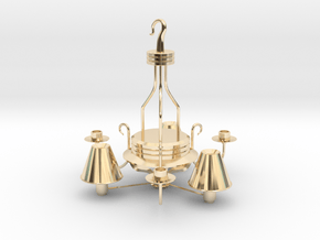 Printable Stylish Classical Chandelier in 14K Yellow Gold