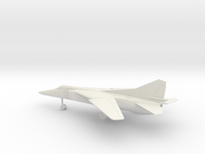 MiG-23BN Flogger-H in White Natural Versatile Plastic: 1:64 - S