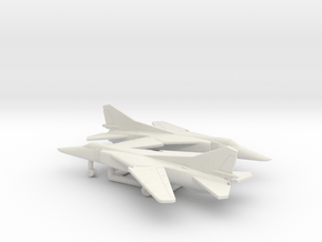 MiG-23BN Flogger-H in White Natural Versatile Plastic: 6mm