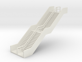 N Scale Station Stairs H38.5mm in White Natural Versatile Plastic