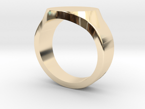 Signet Ring all Sizes in 14k Gold Plated Brass: 10 / 61.5