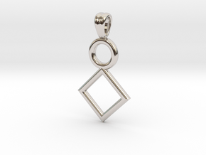 Symbolic 01 [pendant] in Rhodium Plated Brass
