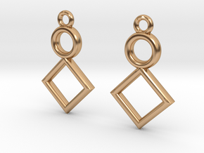 Symbolic 01 [Earrings] in Polished Bronze