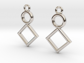 Symbolic 01 [Earrings] in Rhodium Plated Brass
