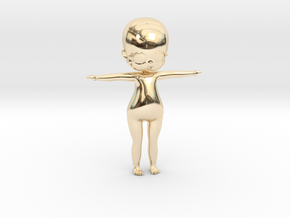 Chibi Base test - Tall 4.7 cm in 14K Yellow Gold