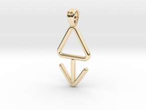 Symbolic 03 [pendant] in 14k Gold Plated Brass