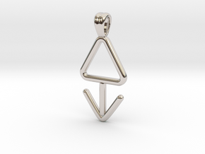 Symbolic 03 [pendant] in Rhodium Plated Brass
