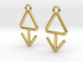 Symbolic 03 [Earrings] in Polished Brass