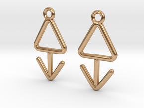 Symbolic 03 [Earrings] in Polished Bronze