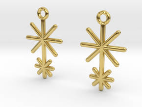 Symbolic 02 [Earrings] in Polished Brass