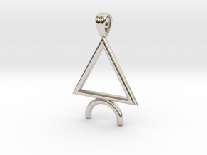 Symbolic 04 [pendant] in Rhodium Plated Brass