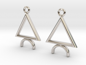 Symbolic 04 [Earrings] in Rhodium Plated Brass