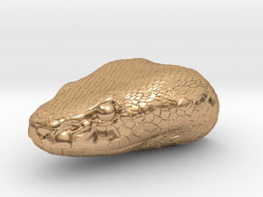Snake Head in Polished Bronze: 15mm