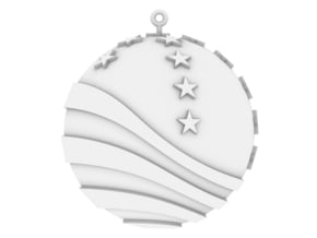 US Stars & Bars - Christmas Ornament Globe in White Natural Versatile Plastic