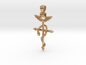Flamel's cross [pendant] in Polished Bronze