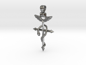 Flamel's cross [pendant] in Polished Silver