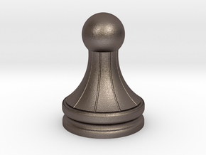 PAWN in Polished Bronzed-Silver Steel
