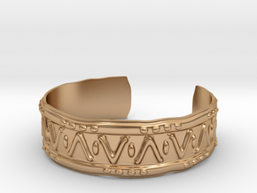 Cuff - Dots and Dashes M/L in Polished Bronze: Medium