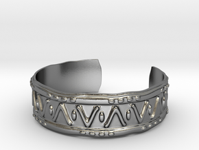 Cuff - Dots and Dashes M/L in Polished Silver: Medium