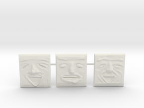 HO/OO Lionel Style Troublesome Faces in White Natural Versatile Plastic