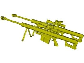 1/12 scale Barret M-82A1 / M-107 0.50" rifles x 2 in Clear Ultra Fine Detail Plastic