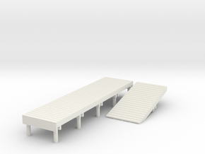 N Scale Simple Team Dock in White Natural Versatile Plastic