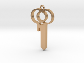Chastity Key Blank - Loops in Polished Bronze