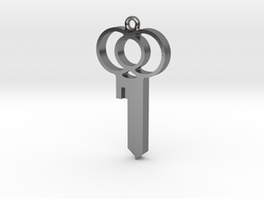 Chastity Key Blank - Loops in Polished Silver