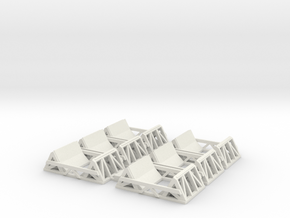 Steel Coil Cradles  - N or HO Scale in White Natural Versatile Plastic: 1:87 - HO
