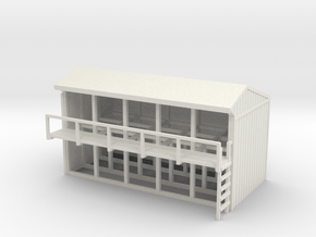 N-Scale Lumber shed in White Natural Versatile Plastic
