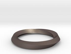 Mobius band in Polished Bronzed Silver Steel