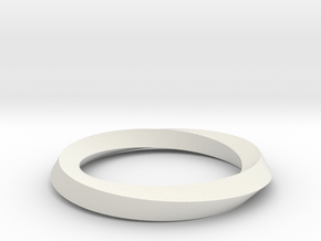 Mobius band in White Natural Versatile Plastic