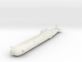 Typhoon Class Sub in White Natural Versatile Plastic: 1:1200