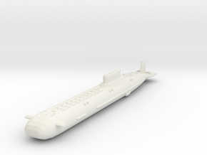 Typhoon Class Sub in White Natural Versatile Plastic: 1:2400