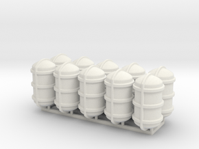 Life Rafts x 24 - No support frames - 1/48 in White Natural Versatile Plastic