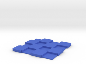 Expandable Mini Chess Board 4x4 with 1/2" Squares in Blue Processed Versatile Plastic