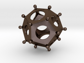 Roman Dodecahedron US coin sorter in Polished Bronze Steel