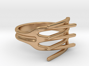 Forks [open and sizable ring] in Polished Bronze