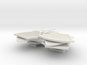 1/16 DKM Uboot VIIB Conning Tower Deck Panels SET in White Natural Versatile Plastic