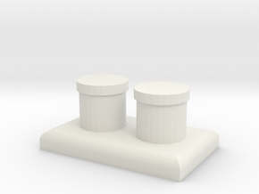 Sea Barge Heist fittings - Main bollard in White Natural Versatile Plastic