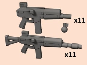 28mm A-300 A-301 assault rifles in Smoothest Fine Detail Plastic