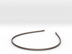 Headband Smooth - 4mm height - 1.5mm Thick in Polished Bronzed-Silver Steel