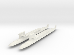 USS George Washington SSBN-598 waterline in White Natural Versatile Plastic: 1:1200