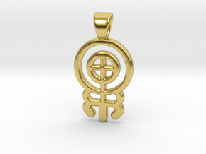 Symbolic 05 [pendant] in Polished Brass
